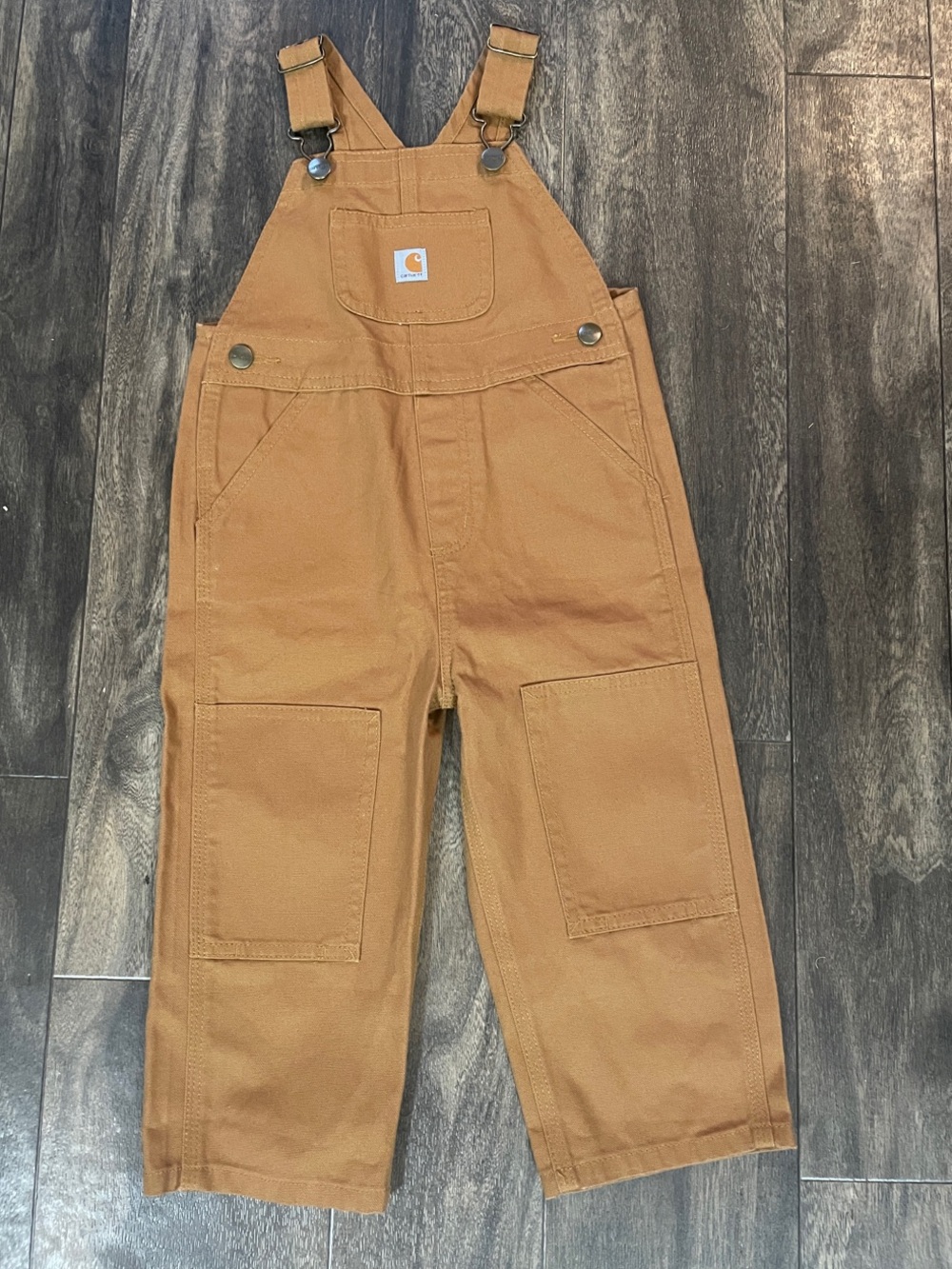 Carhartt Kids Caramel/Tan Duck Canvas Overalls